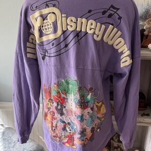 Vintage 100 Years Disney Purple Graphic Sweatshirt with Characters